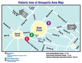 Historic Inss of Annapolis area map