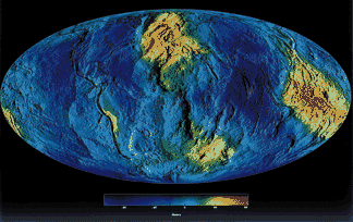 Height of the equipotential gravitational surface